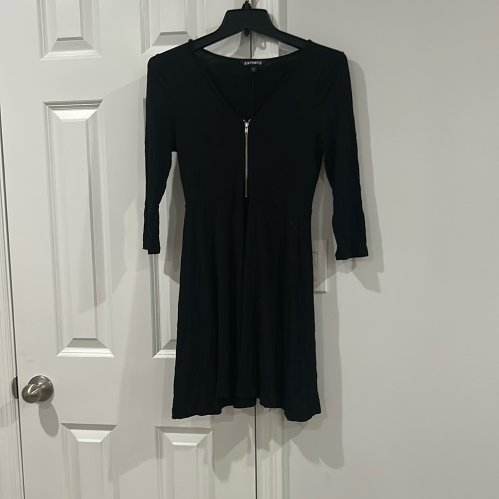 Express Black Zip Up Dress